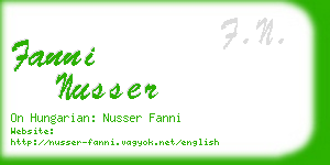 fanni nusser business card